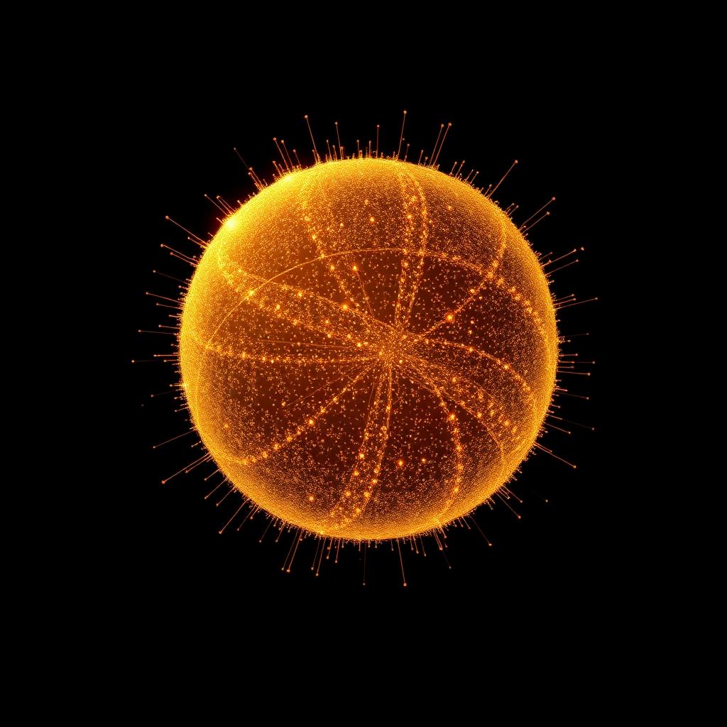 Abstract AI network orb visualization